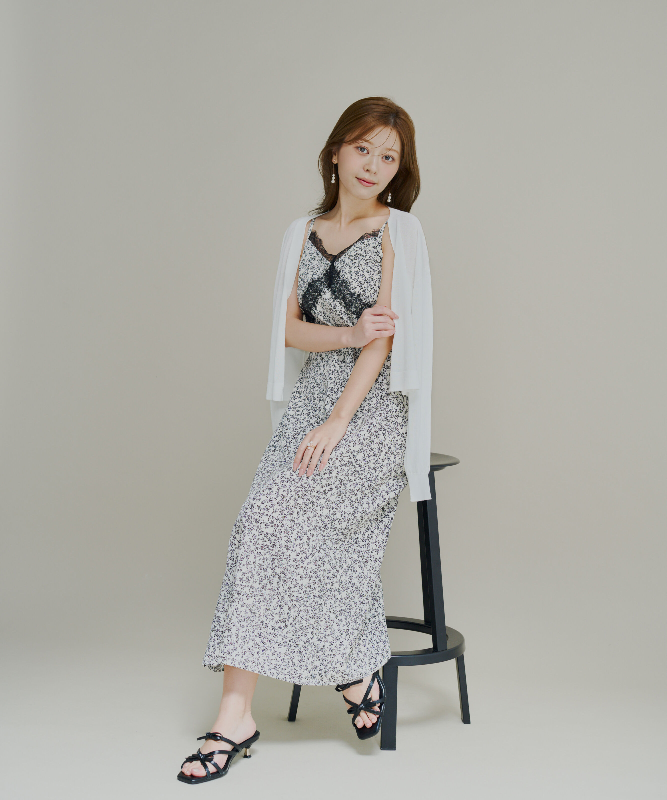 PROPORTION BODY DRESSING「レーストリム小花キャミワンピース」|ワンピース|エクリュ1