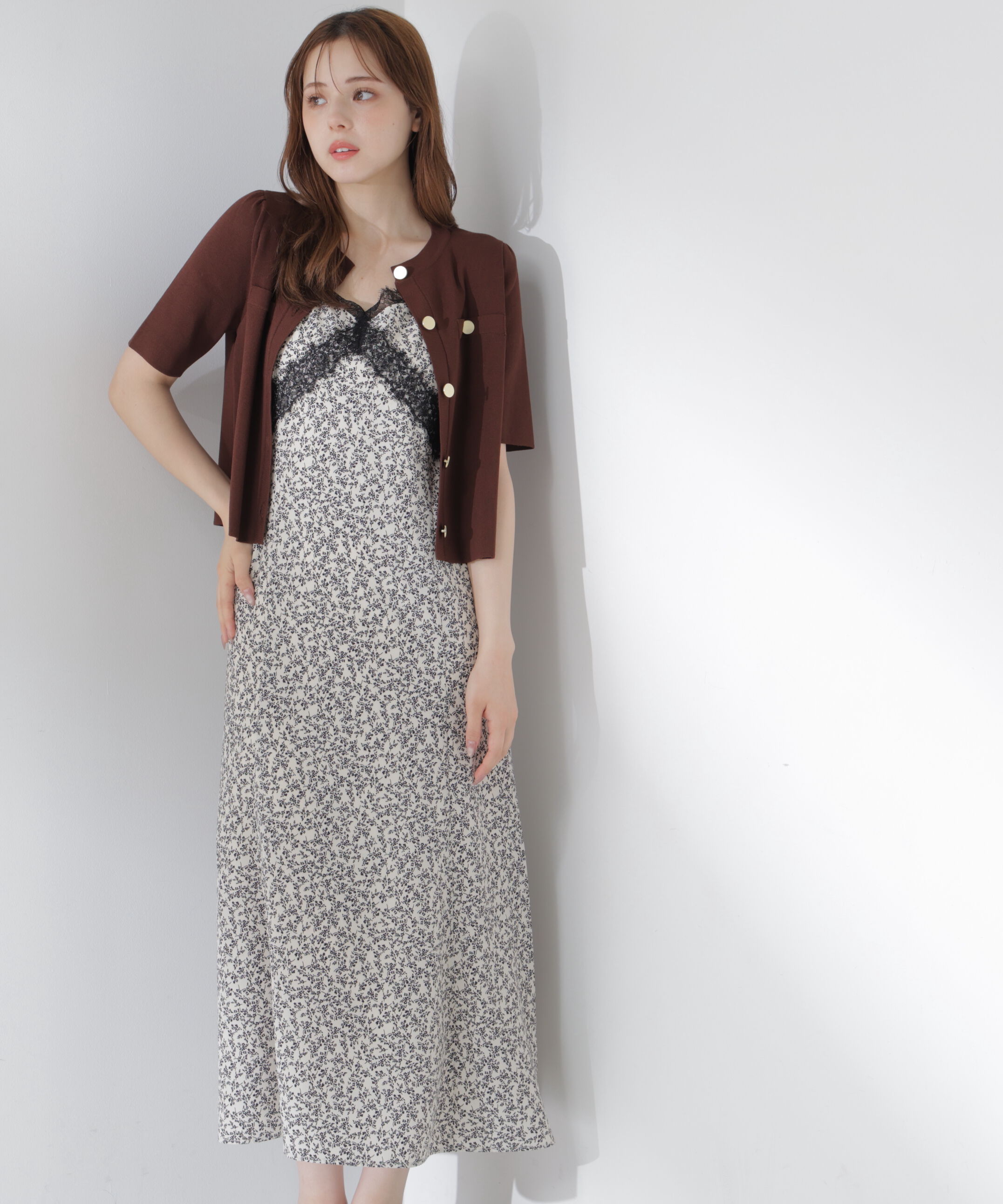 PROPORTION BODY DRESSING「レーストリム小花キャミワンピース」|ワンピース|