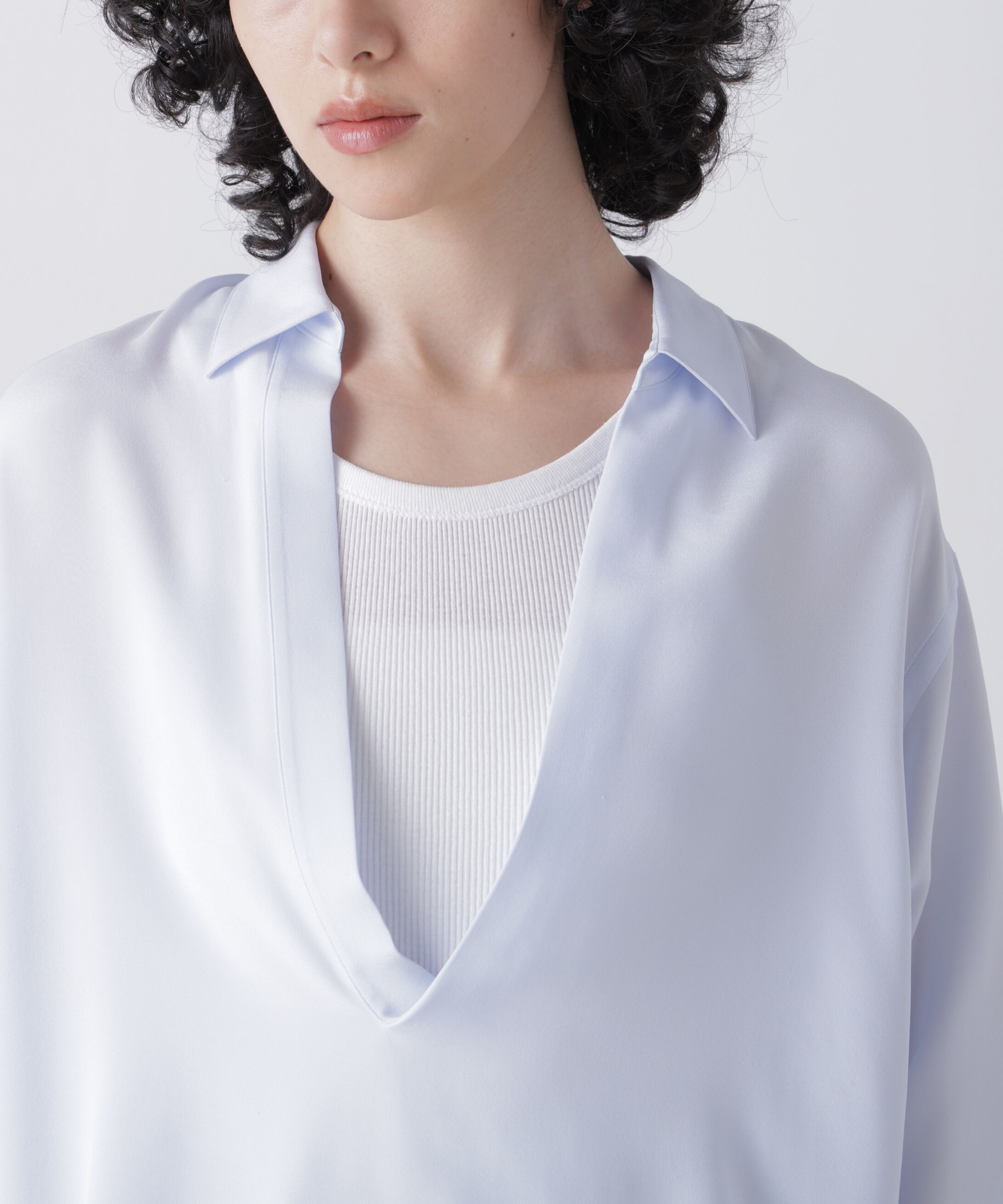 YLEVE 「YLEVE / SILK DE CHINE SKIPPER SHIRT」|シャツ・ブラウス|