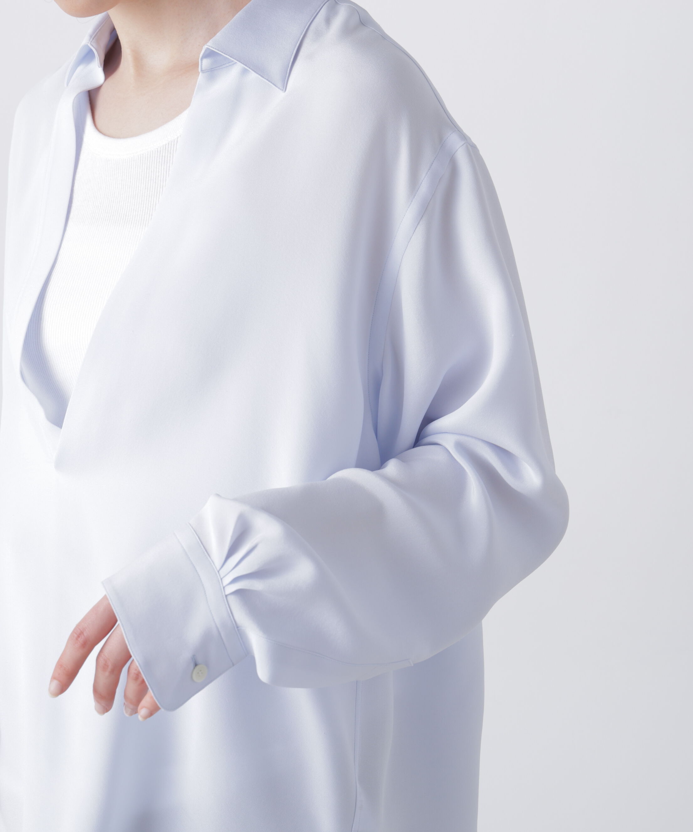 YLEVE 「YLEVE / SILK DE CHINE SKIPPER SHIRT」|シャツ・ブラウス|