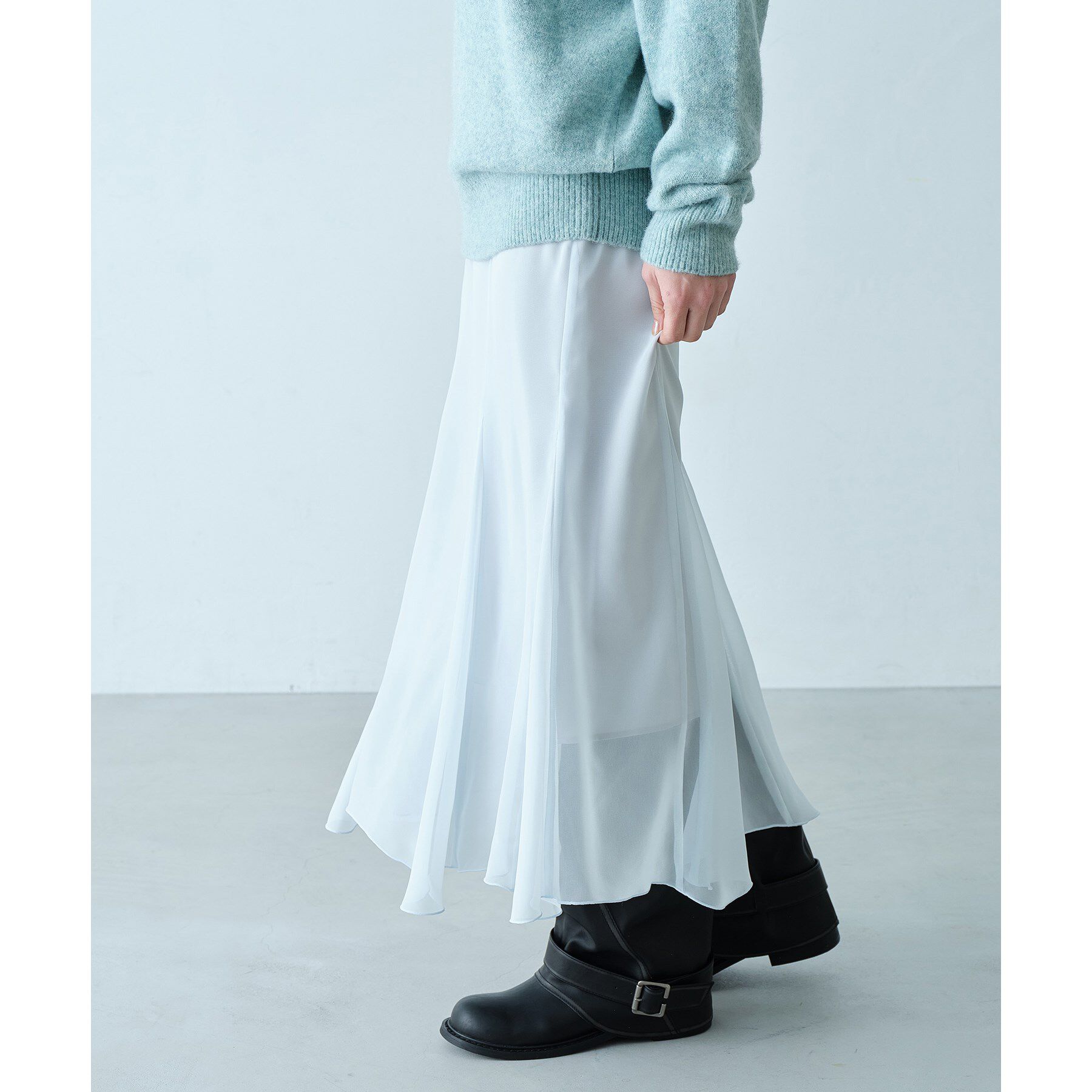 CODE A「sheer fit skirt」|スカート|