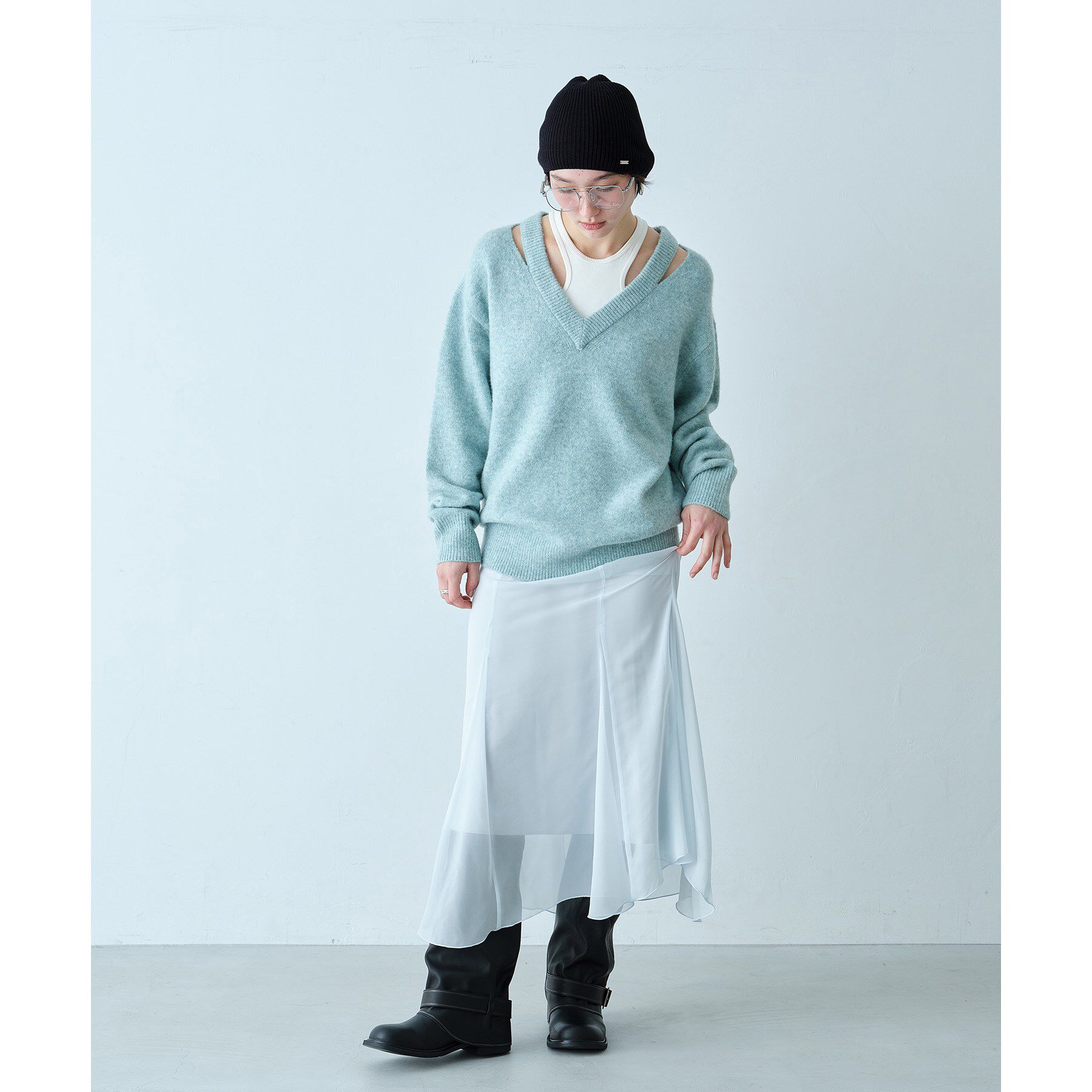 CODE A「sheer fit skirt」|スカート|
