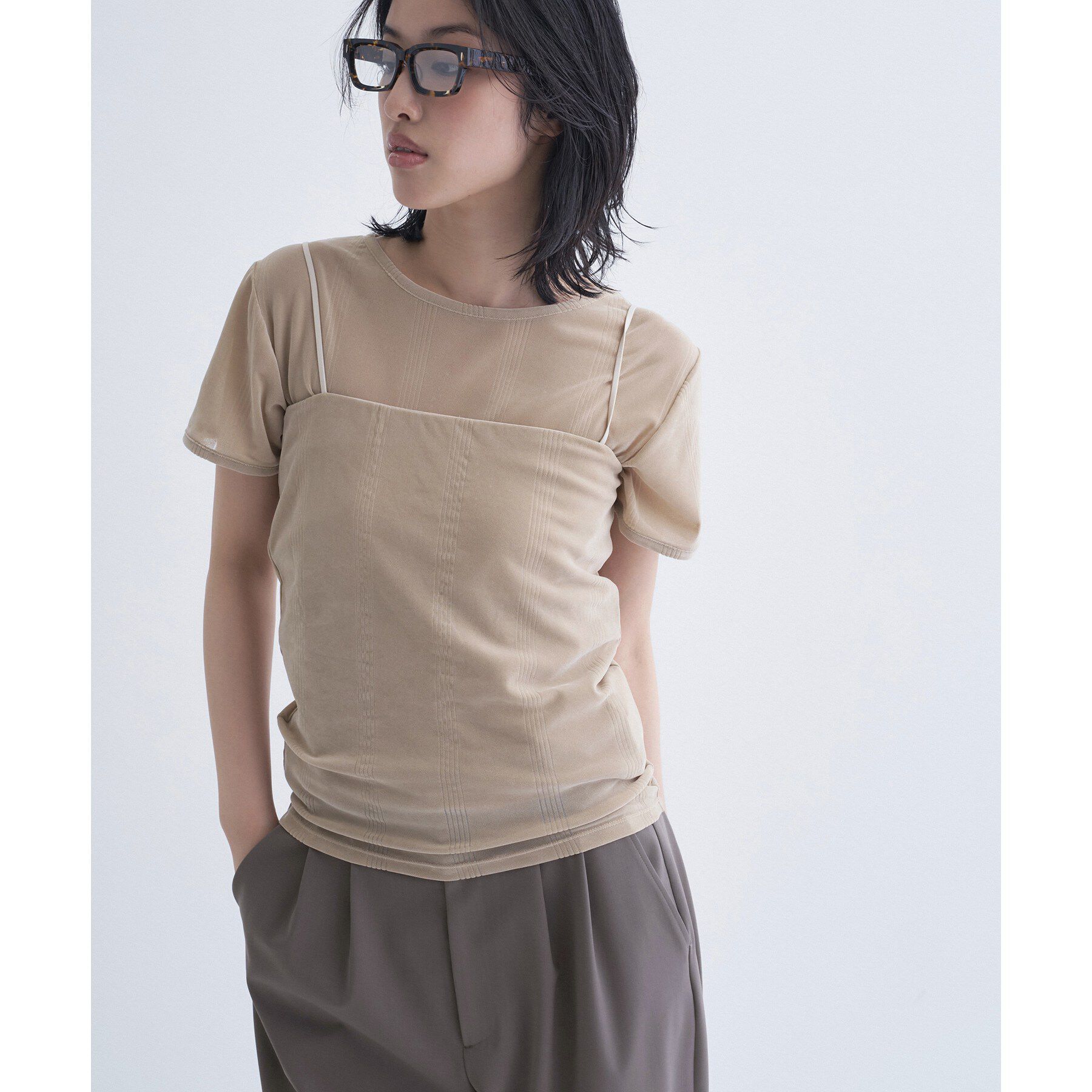 CODE A「【Cup-in】Robert P． Miller｜Flocky bustier」|キャミソール|