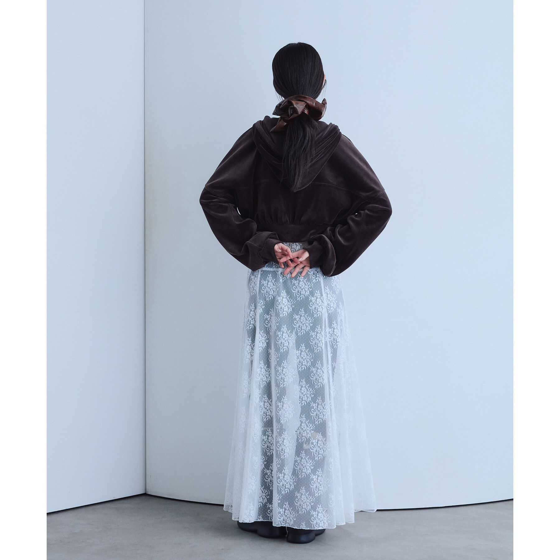 CODE A「velour cropped hoodie」|パーカー|