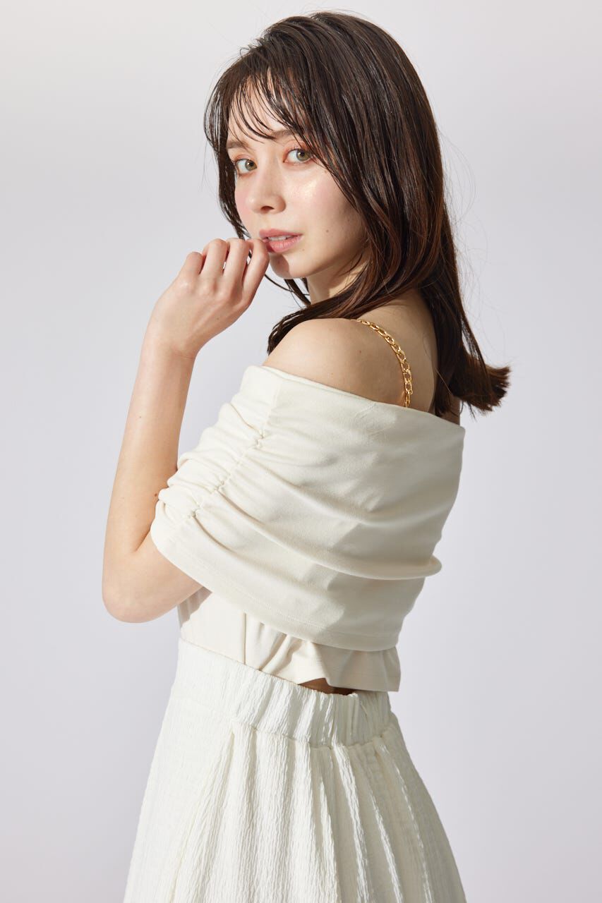 rienda「オフショルカットフレアワンピース」|ワンピース|