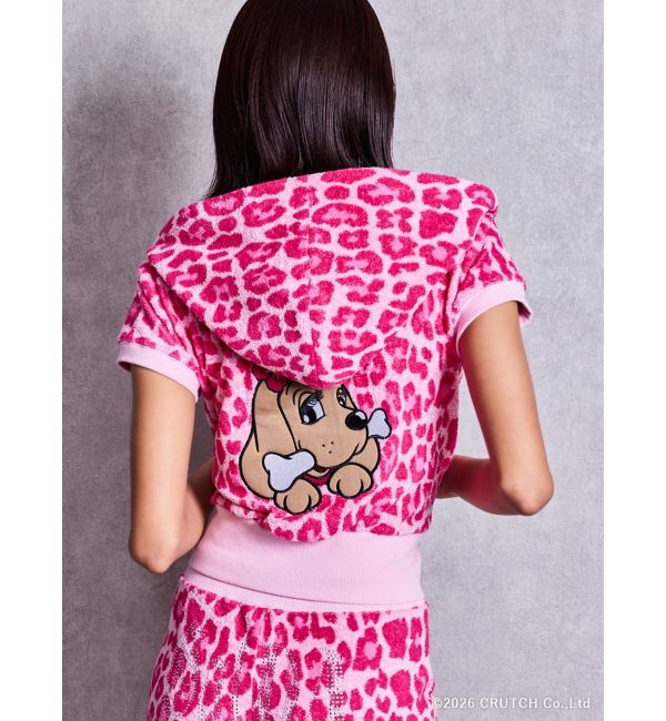 GYDA「GYDA&times;GALFY leopard pileパーカー」|パーカー|