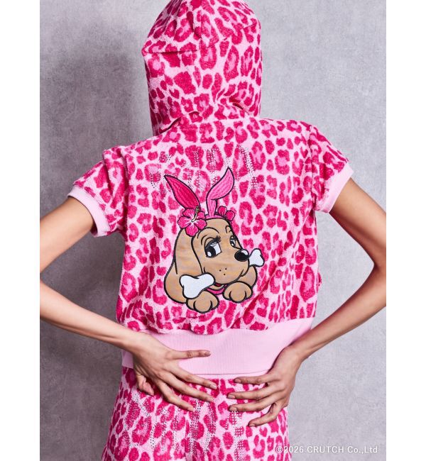 GYDA「GYDA&times;GALFY leopard pileパーカー」|パーカー|