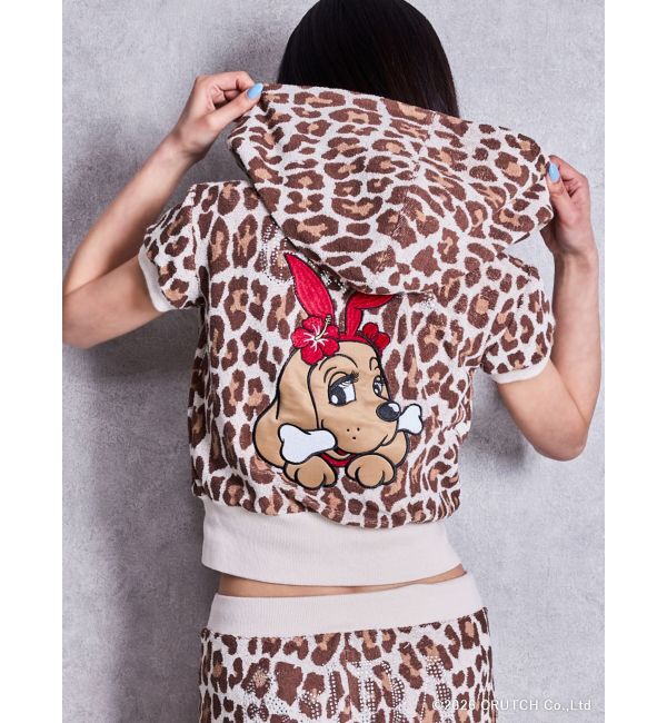 GYDA「GYDA&times;GALFY leopard pileパーカー」|パーカー|