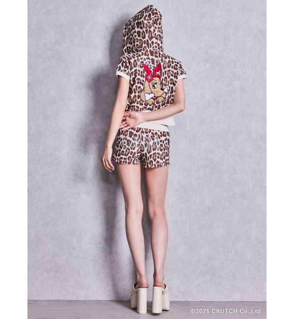 GYDA「GYDA&times;GALFY leopard pileパーカー」|パーカー|