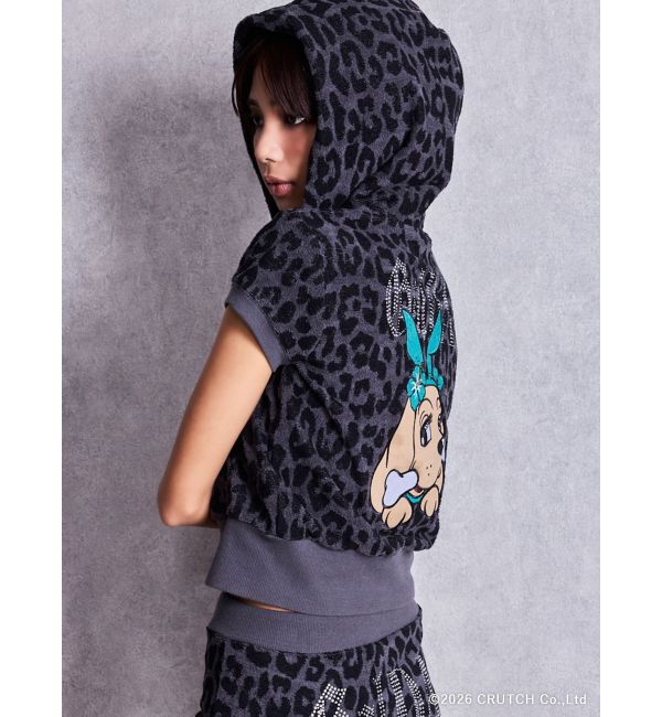GYDA「GYDA&times;GALFY leopard pileパーカー」|パーカー|