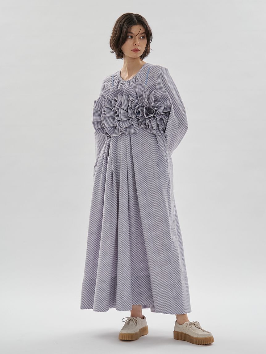 emmi atelier「チェックフリルビスチェ【セットアップ対応】」|ベスト・ジレ|