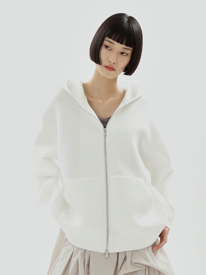 emmi atelier「ジップアップダンボールフーディー」|パーカー|