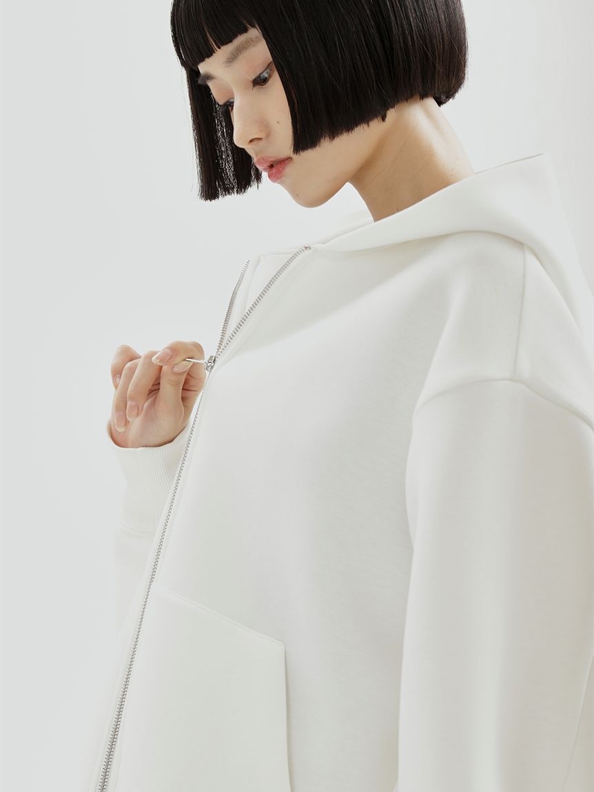 emmi atelier「ジップアップダンボールフーディー」|パーカー|