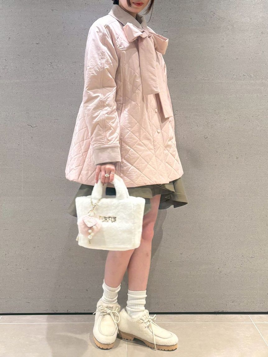 FURFUR「【限定カラー】パデッドボウタイキルティングブルゾン」|ブルゾン・スタジャン|