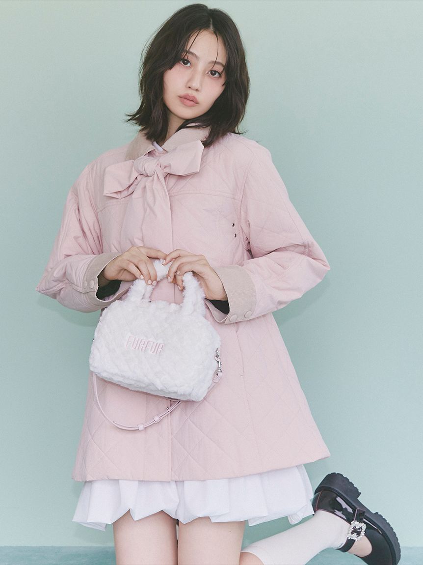 FURFUR「【限定カラー】パデッドボウタイキルティングブルゾン」|ブルゾン・スタジャン|