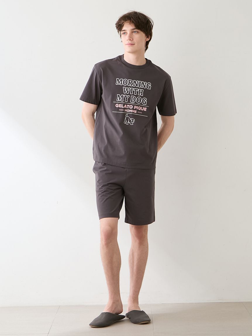GELATO PIQUE HOMME「【HOMME】【接触冷感】モーニングドッグプリントハーフパンツ」|その他|