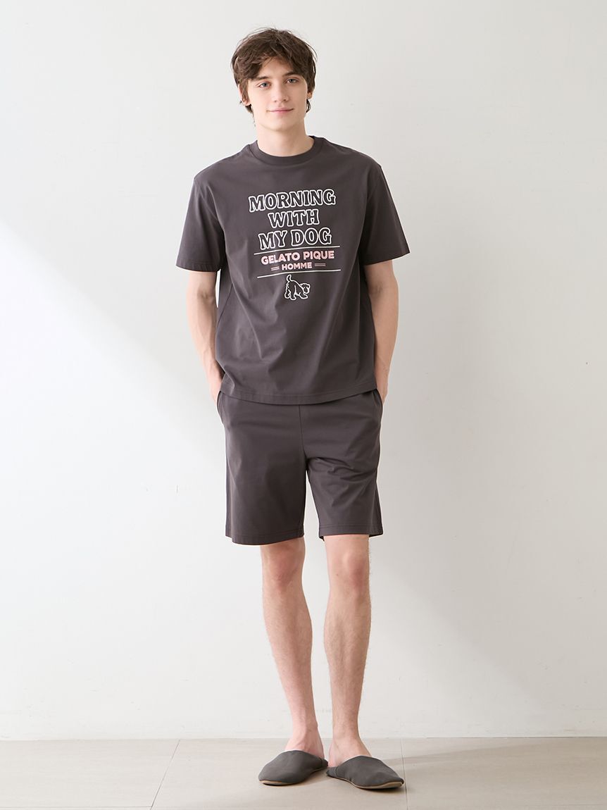 GELATO PIQUE HOMME「【HOMME】【接触冷感】モーニングドッグプリントハーフパンツ」|その他|