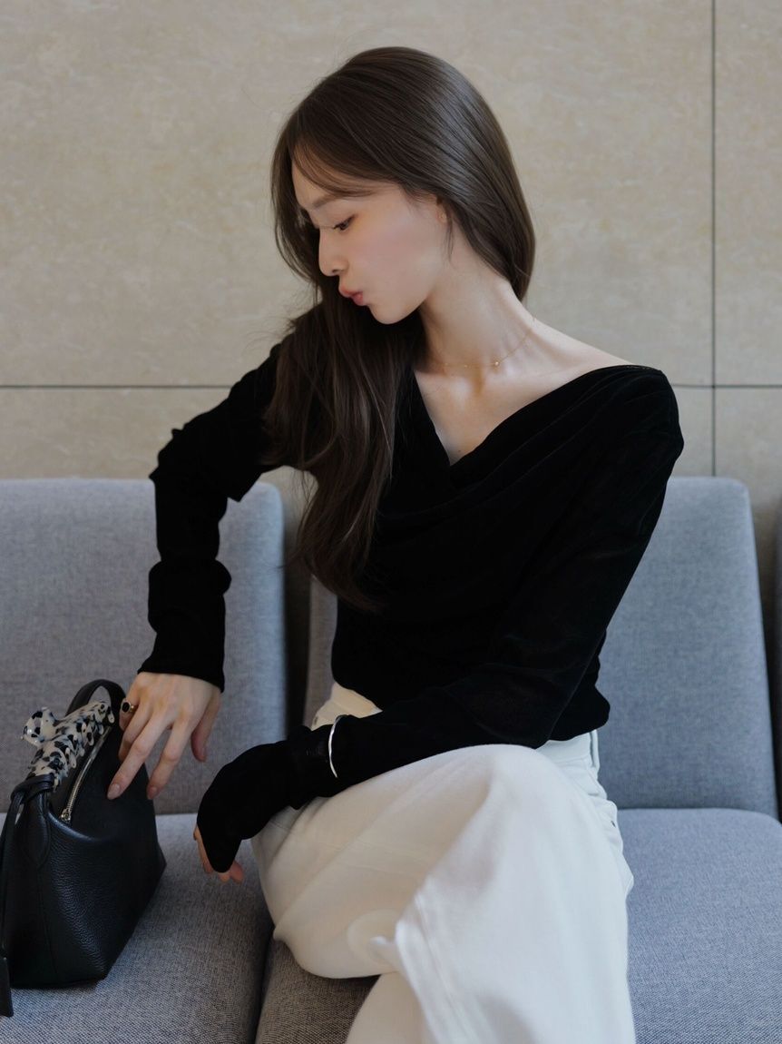 FRAY I.D「【ウォッシャブル】2wayフロッキーチュールトップス」|Tシャツ・カットソー|