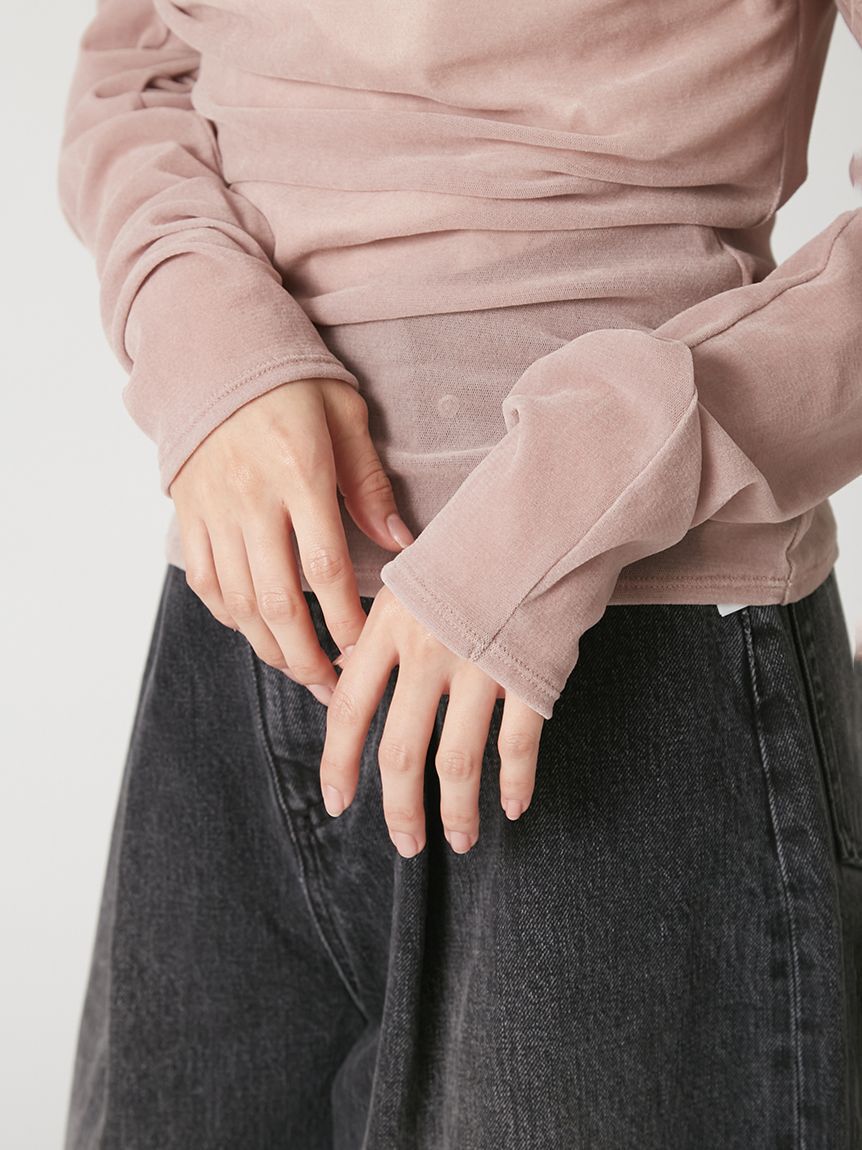 FRAY I.D「【ウォッシャブル】2wayフロッキーチュールトップス」|Tシャツ・カットソー|