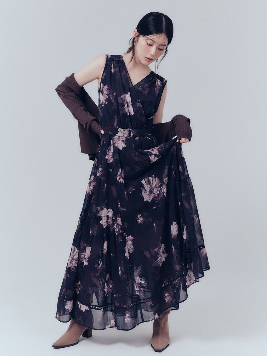FRAY I.D「【00サイズあり】カシュクールフラワープリントワンピース」|ワンピース|BRW