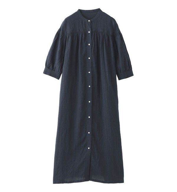MACKINTOSH PHILOSOPHY「GREY LABEL リネンシャーリングドレス」|ワンピース|ネイビー