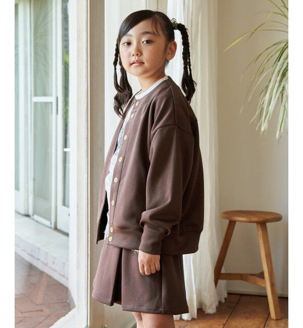 ikka kids「ポンポン付きダンボールキュロット（120~160cm）」|スカート|