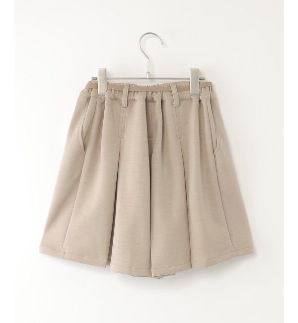 ikka kids「ポンポン付きダンボールキュロット（120~160cm）」|スカート|