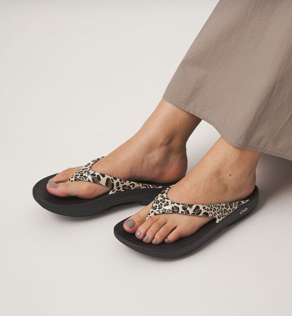 UNITED ARROWS green label relaxing「＜OOFOS＞Oolala レオパード / ウーララ」|サンダル|