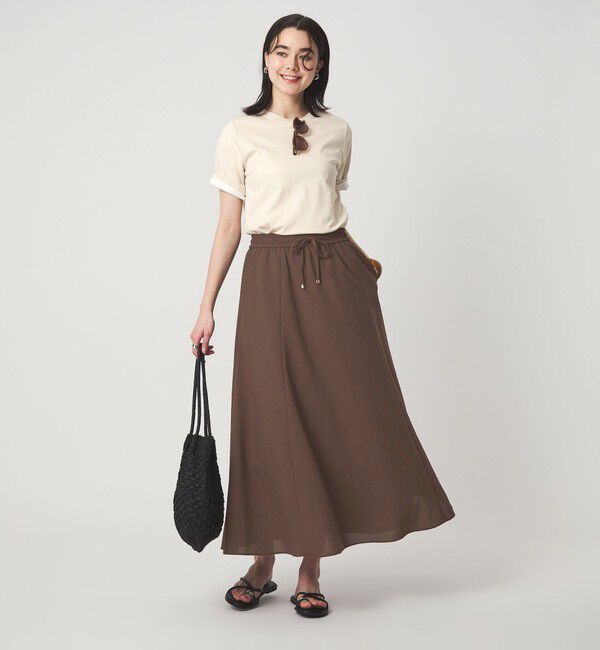 UNITED ARROWS green label relaxing「［size SHORT/TALLあり］ドライクロス フレアスカート マシンウォッシャブル  通気性」|フレア|