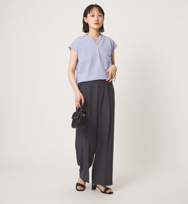 UNITED ARROWS green label relaxing「サッカー タック フレンチスリーブ カットソー UVカット」|Tシャツ・カットソー|