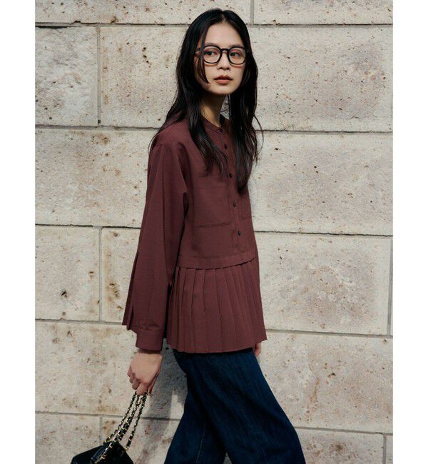 UNITED ARROWS green label relaxing「［size SHORTあり］スソ プリーツ シャツ マシンウォッシャブル 吸水速乾」|シャツ・ブラウス|
