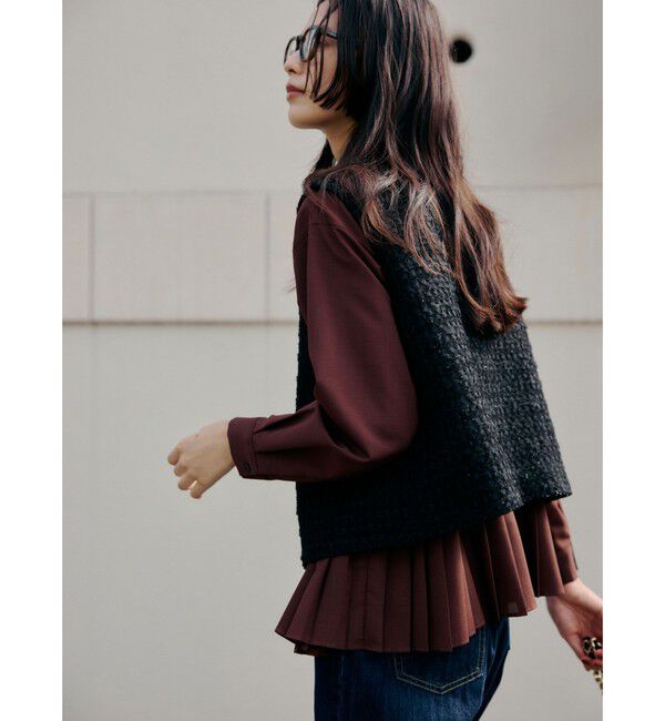 UNITED ARROWS green label relaxing「［size SHORTあり］スソ プリーツ シャツ マシンウォッシャブル 吸水速乾」|シャツ・ブラウス|