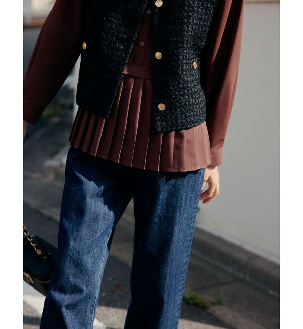 UNITED ARROWS green label relaxing「［size SHORTあり］スソ プリーツ シャツ マシンウォッシャブル 吸水速乾」|シャツ・ブラウス|
