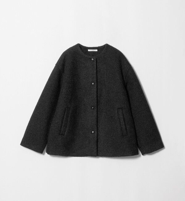 BEAUTY&YOUTH UNITED ARROWS「ブークレ ノーカラーブルゾン」|その他|DK.GRAY