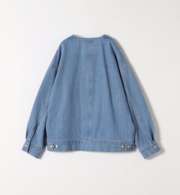 SHIPS any「ノーカラー デニム ブルゾン［SHIPS any DENIM］」|デニムジャケット|