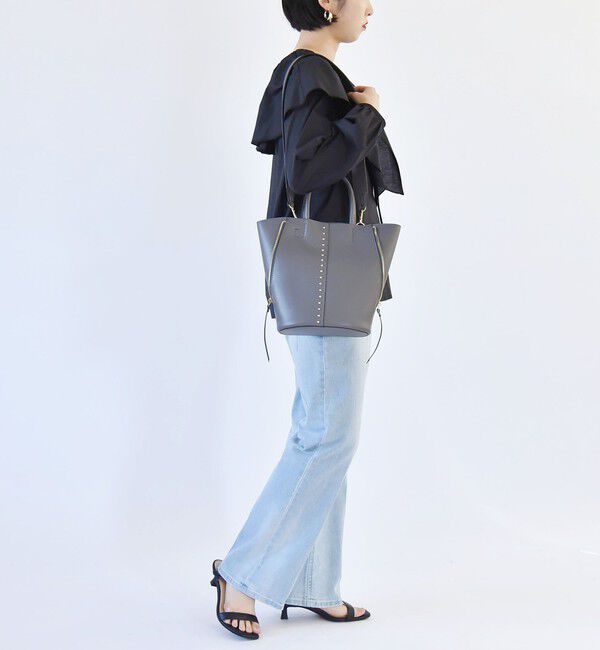 quaranciel「quaranciel: 2way スタッズ バケツ トート バッグ」|トートバッグ|