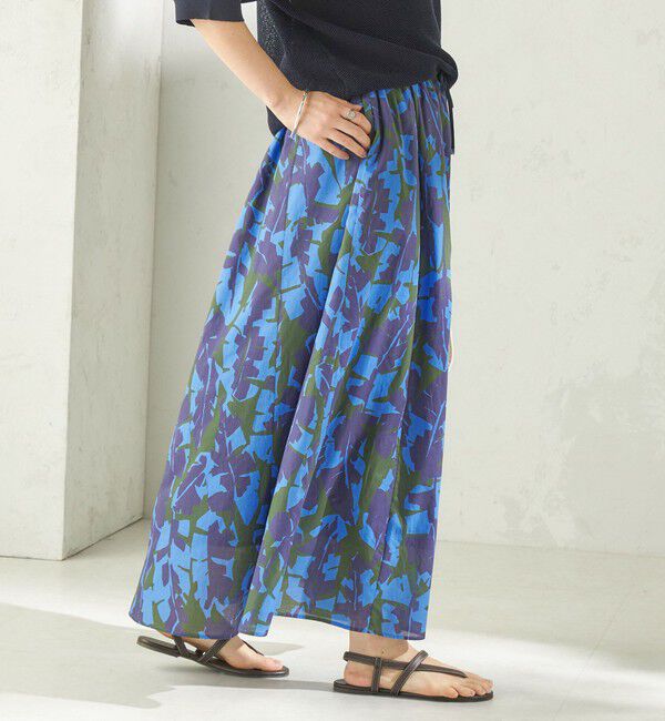 SHIPS for women「〈手洗い可能〉DEVEAUX リーフ プリント スカート」|スカート|