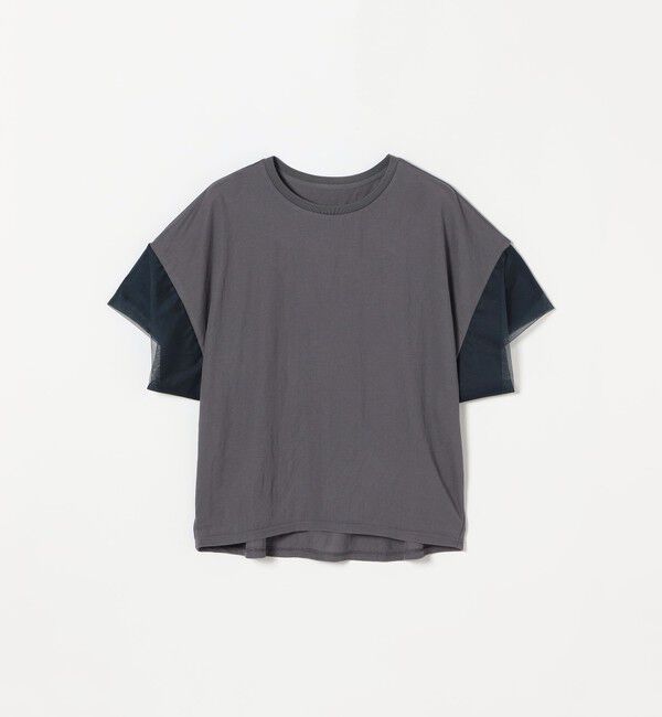 SHIPS any「SHIPS any:〈手洗い可能〉カノコ チュール コンビ ワイド TEE」|Tシャツ・カットソー|