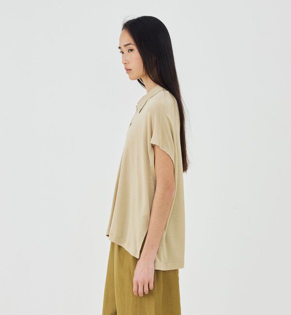 GALERIE VIE「レーヨンシルクカノコ ポロカラープルオーバー」|Tシャツ・カットソー|