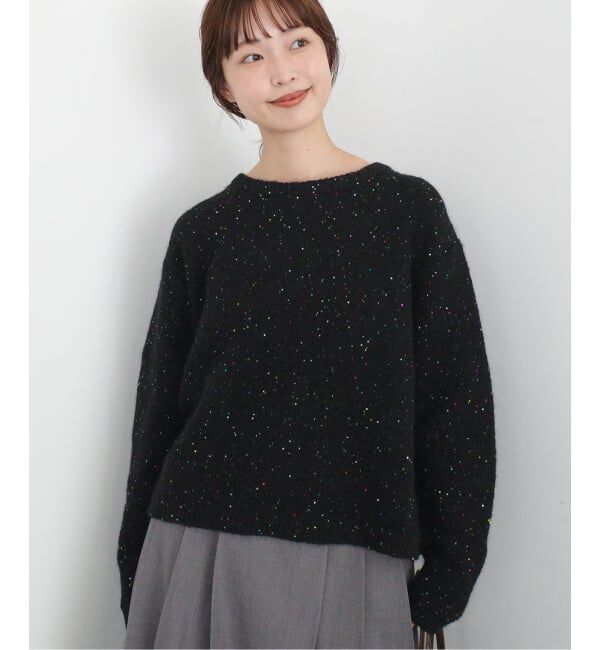 SLOBE IENA「《予約》スパンコールニット」|ニット・セーター|ブラック