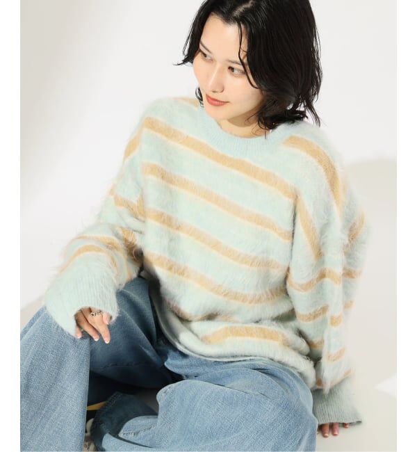 JOURNAL STANDARD「《新色あり/WEB限定追加予約》マルチボーダーシャギーニット」|ニット・セーター|