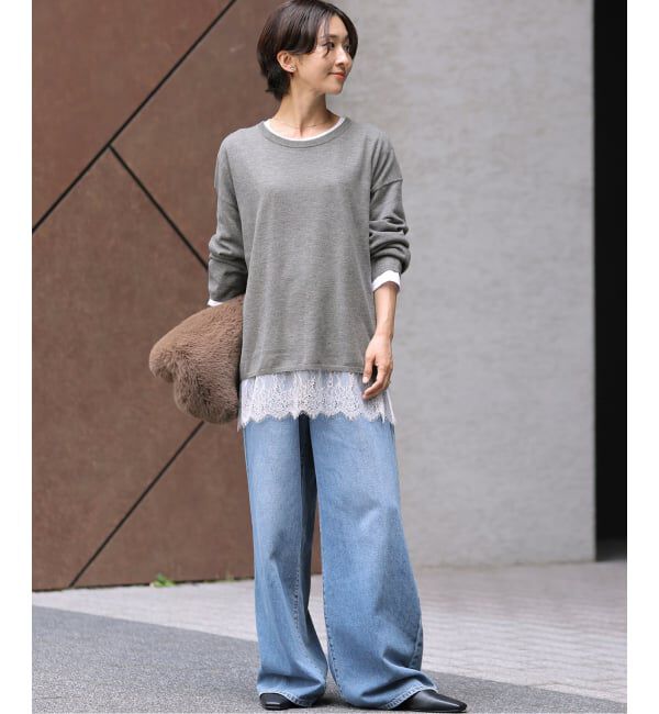 JOURNAL STANDARD relume「《予約》［2枚セット］3WAYレースヘムレイヤードプルオーバー」|ニット・セーター|