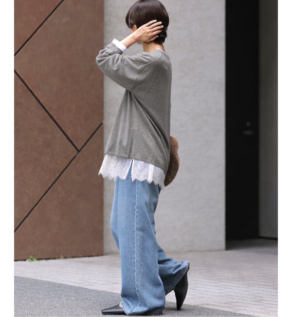 JOURNAL STANDARD relume「《予約》［2枚セット］3WAYレースヘムレイヤードプルオーバー」|ニット・セーター|