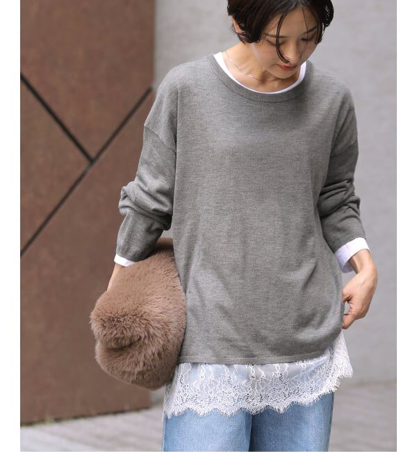 JOURNAL STANDARD relume「《予約》［2枚セット］3WAYレースヘムレイヤードプルオーバー」|ニット・セーター|