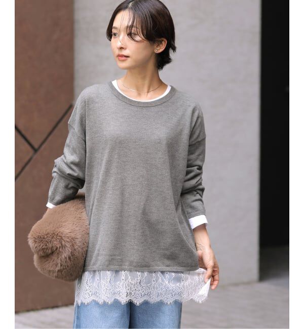 JOURNAL STANDARD relume「《予約》［2枚セット］3WAYレースヘムレイヤードプルオーバー」|ニット・セーター|