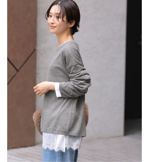 JOURNAL STANDARD relume「《予約》［2枚セット］3WAYレースヘムレイヤードプルオーバー」|ニット・セーター|