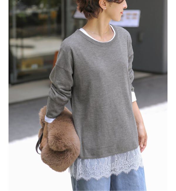 JOURNAL STANDARD relume「《予約》［2枚セット］3WAYレースヘムレイヤードプルオーバー」|ニット・セーター|