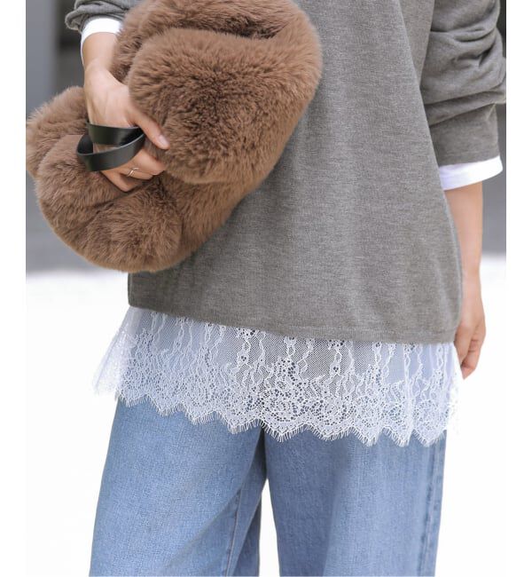 JOURNAL STANDARD relume「《予約》［2枚セット］3WAYレースヘムレイヤードプルオーバー」|ニット・セーター|