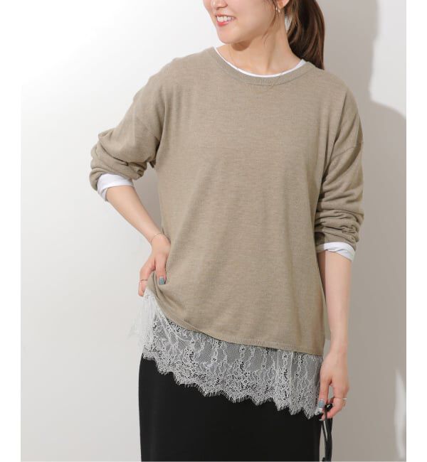JOURNAL STANDARD relume「《予約》［2枚セット］3WAYレースヘムレイヤードプルオーバー」|ニット・セーター|