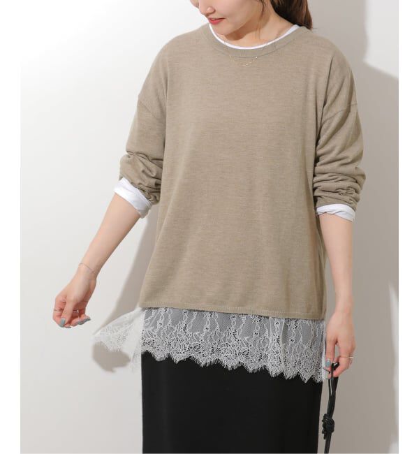 JOURNAL STANDARD relume「《予約》［2枚セット］3WAYレースヘムレイヤードプルオーバー」|ニット・セーター|